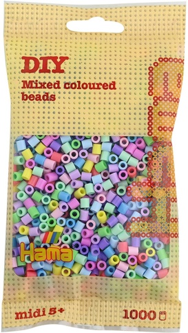 Hama, Perler, midi, mix 50 (pastel), 1.000 stk.