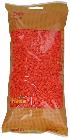 Hama, Perler, midi, orange, 6.000 stk.