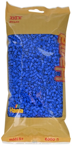 Hama, Perler, midi, lys blå, 6.000 stk.