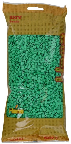 Hama, Perler, midi, lys grøn, 6.000 stk.