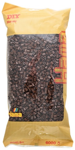 Hama, Perler, midi, brun, 6.000 stk.