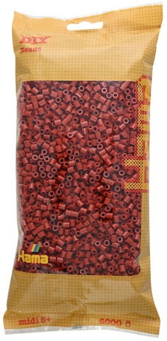 Hama, Perler, midi, rødbrun, 6.000 stk.