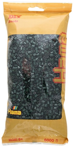 Hama, Perler, midi, mørk grøn, 6.000 stk.