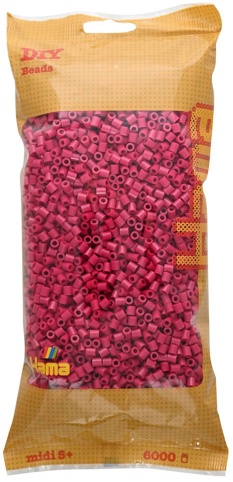 Hama, Perler, midi, vinrød, 6.000 stk.