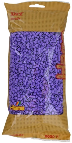 Hama, Perler, midi, pastellilla, 6.000 stk.