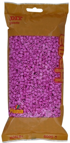 Hama, Perler, midi, pastelpink, 6.000 stk.