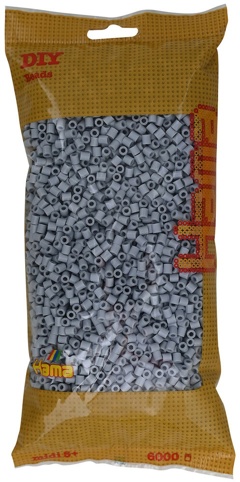 Hama, Perler, midi, lys grå, 6.000 stk.