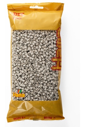 Hama, Perler, midi, skyet grå, 6.000 stk.