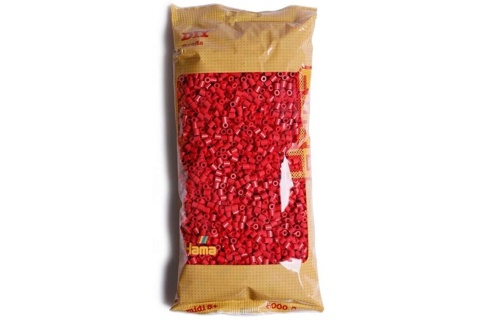 Hama, Perler, midi, kirsebærrød, 6.000 stk.
