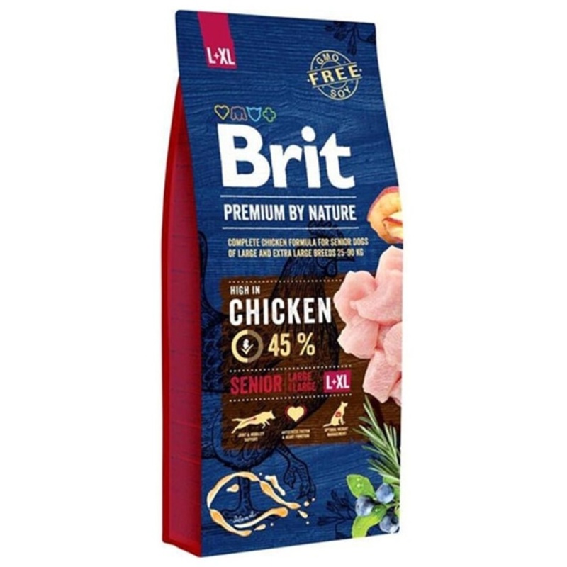 Brit PBN Senior L-XL, Tørfoder m/kylling, 15 kg