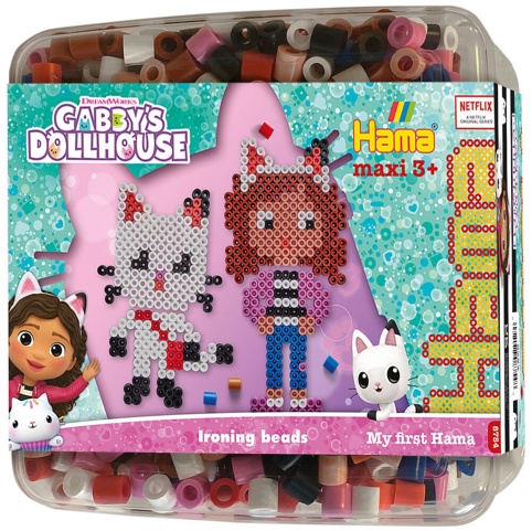 Hama, Perlesæt i bøtte, maxi, Gabby’s Dollhouse