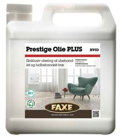 FAXE, Gulvolie, Prestige Olie Plus, hvid, 5 L