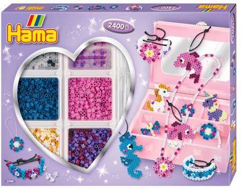 Hama, Aktivitetsæske, midi, smykker, lilla
