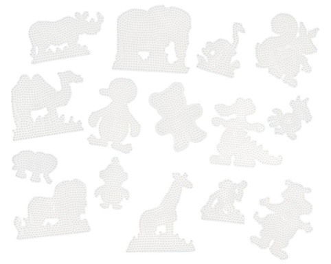 Hama, Perlepladesæt, midi, zoo, 15 dele