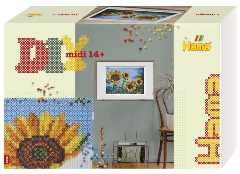 Hama, Gaveæske, midi art, solsikker