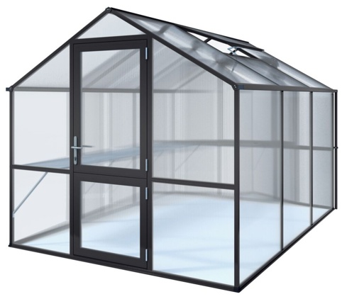Drivhus, Rose III, grå, 7,53 m²