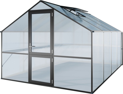 Drivhus, Orkidé IV, grå, 12,74 m²