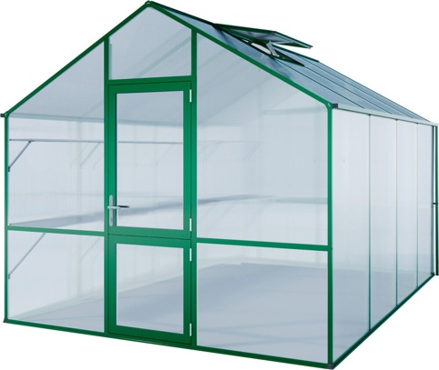 Drivhus, Lilje IV, grøn, 12,74 m²