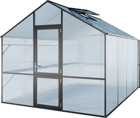 Drivhus, Lilje IV, grå, 12,74 m²