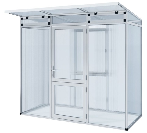 Drivhus, Linnæa I, alu, 2,56 m²