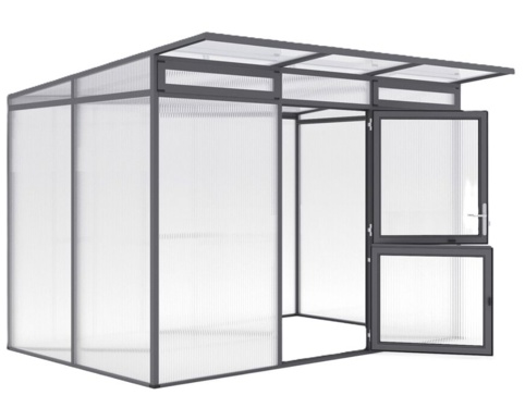 Drivhus, Santini II, grå, 6,06 m²