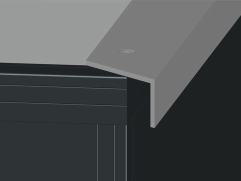 Sneglestop, 204x90 cm, sølv