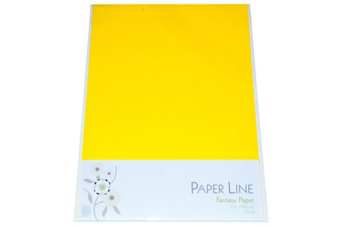 Paper Line, Karton, gul, A4, 10 ark
