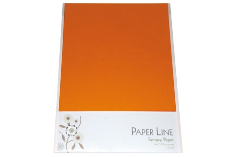Paper Line, Karton, orange, A4, 10 ark