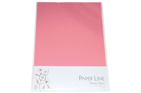 Paper Line, Karton, rosa, A4, 10 ark