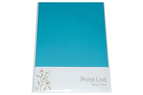 Paper Line, Karton, turkis, A4, 10 ark