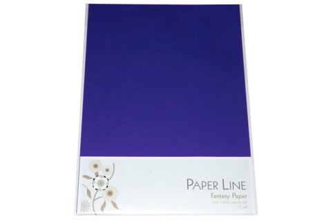 Paper Line, Karton, mørkeblå, A4, 10 ark