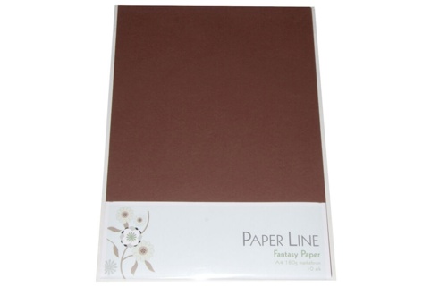 Paper Line, Karton, mørkebrun, A4, 10 ark