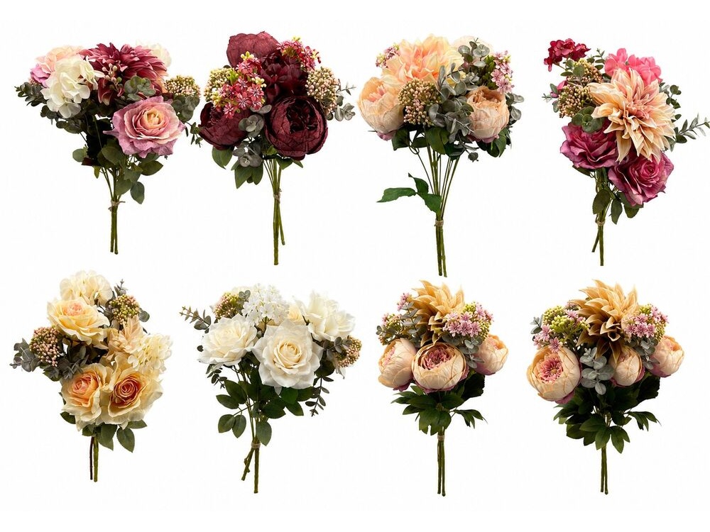 Kunstig buket, 65 cm, assorteret