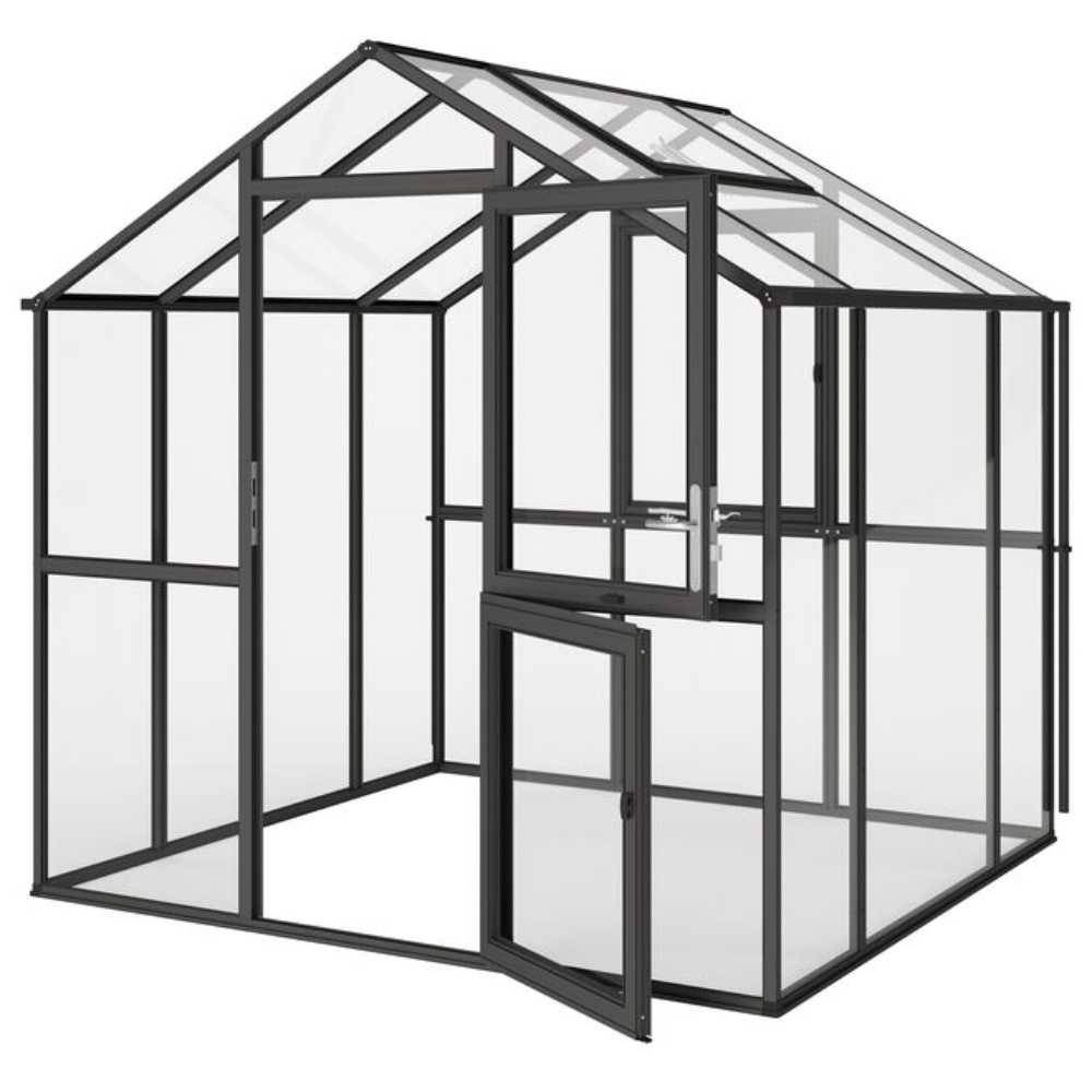 Drivhus, Aiptasia III small, grå, 5,1 m²