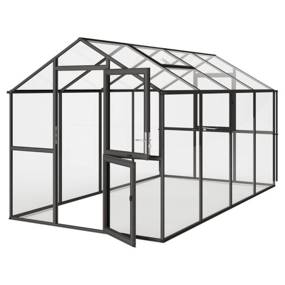 Drivhus, Aiptasia IV, grå, 10 m²